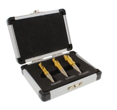 China Make Hole Welding Cutter 3-Piece Drill Bit Set High Speed Steel HSS Cobalt Titanium Coated Solvent Welding Bit Tool Kit for sale