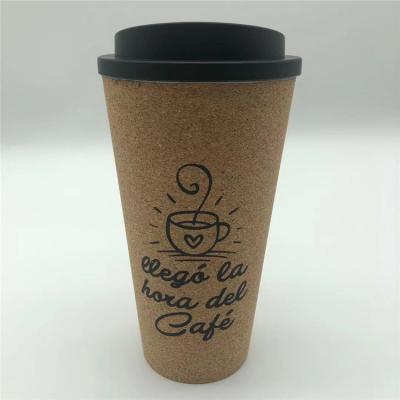 China Cork Coating Coffee Mug Excellent Quality Reusable Eco-Friendly Travel Coffee Mug for sale