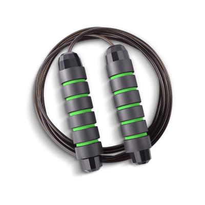 China Hot Selling Gym Exercise Self Locking Double Aluminum Adjustable Gear Fitness Weighted Black Yellow Bag Jumping Speed Rope Men for sale
