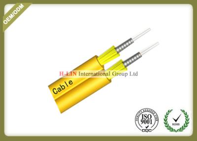 Cina Cavo a fibre ottiche dell'interno strettamente attenuato, cavo a fibre ottiche corazzato duplex di Zipcord in vendita
