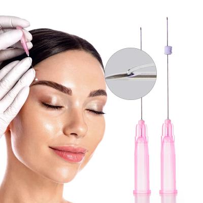 중국 이중 바늘 pcl vline 몰딩 스레드 리프팅 mo pcl 360r 양방향 코그 21g60mm 판매용