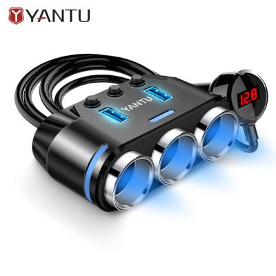 Chine YANTU B39 12V 24V allume-cigarettes pour voiture Chargement 3 en 1 Super câblé Adaptateur de chauffage Plug double USB électronique automatique à vendre