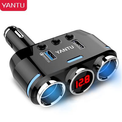 China YANTU B39 Cargador de coche de carga rápida inalámbrica negro - Diseño elegante con interfaz de encendedor de cigarrillos 2pcs en venta