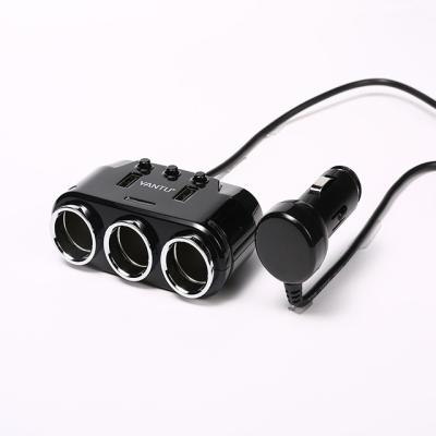 China 3 Adaptador de cargador de automóvil USB para encendedor de cigarrillos con interruptor de encendido/apagado independiente YANTU B39 150W en venta