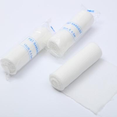 China Stop Bleeding 7.5cm Elastic Bandage PBT Bandage Cotton Gauze Bandage CE Certificate Medical Gauze Roll for sale