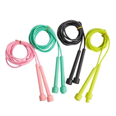 China Wholesale Custom Logo Adjustable Length Weighted Speed Fitness Bodybuilding PVC Jump Rope Jump Rope For Kids Fitness Exercise for sale