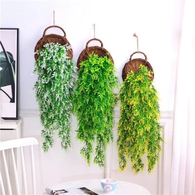China Home Decoration 75cm Malt Grass Wall Hanging Artificial Flower Plant Plastic Indoor And Outdoor Home Rattan for sale