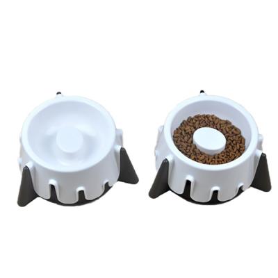 China New Sustainable Adjustable Pet Bowl Cake Shape Dog Slow Food Bowl Cat Dog Durable Feeder Pet Non-Slip Food Bowl for sale