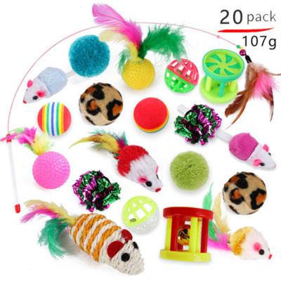 China New Viable Amazon Design Cheap Pet Toys Cat Funny Interactive Pet Toys 21 Sets Wholesale for sale
