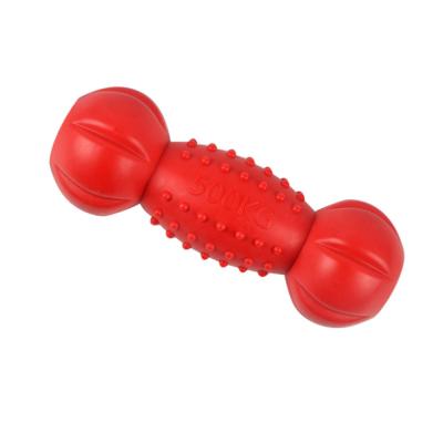 China Durable Dog Chew Resistance High Quality Viable TPR Toy Cleaning Teeth Dumbbell Shape Dog Chew Toy for sale