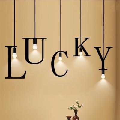China Zero to Nine Screw Letter Latin Alphabet Grapheme Arabic Numerals Digital English Chandelier A to Z Vintage Chandelier for sale
