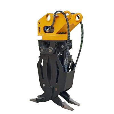 China Machinery Repair Shops 1-5 Ton Construction Machinery Forestry Timber Trailer Crane Grapple Wood Excavator Hydraulic Log Grapple for sale
