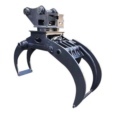 China Hydraulic Machinery Repair Shops Excavator Rotator Forestry Log Grapple Loader Stone Attachments Rotation Grapples for sale