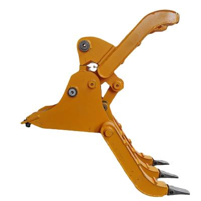 China Machinery Repair Shops 5-9 Ton Forestry Rotary Drop Shaft Grapple Hydraulic Attachment Grapple Loader Demolition Mini Excavator Grapple for sale