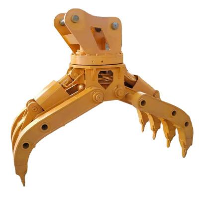 China High Efficiency Loading And Unloading Engineering Scrap Steel Hydraulic Metal Grabber Wood Timber Grab Demolition Cylinder Double Grab for sale