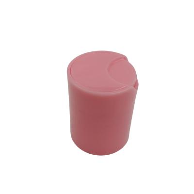 China Ribbed Closure Style Press Aluminum Top Bottle Plastic Sliver Disc Cap For Cosmetic for sale