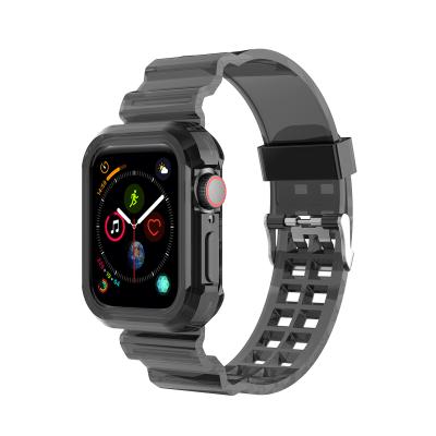 China Soft Straps Bands With Frame For Iwatch Series 6 5 4 3 Soft TPU Watch Strap For Apple Watch SE for sale