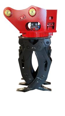China Hydraulic Grapple Cat Doosan Hyundai Hitachi Volvo Sany Excavator Rotating Wood Rotator Forestry Grabber for sale