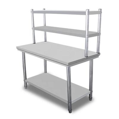 Chine Canteen/Hotel/Restaurant Brushed Stainless Steel Balance Kitchen Table Stainless Steel Workstation Industrial Dining Table à vendre