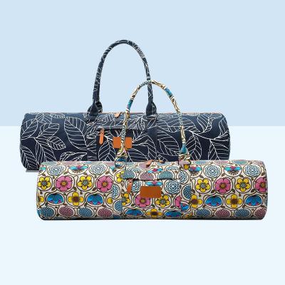 Китай Customized Eco-Friendly Fashion Canvas Sports Shoulder Carry Tote Yoga Mat Bag For Yoga Single Gym продается