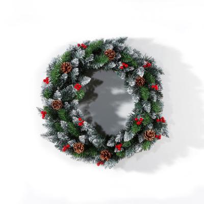 China Chimeras Holiday Decorate Simple White Christmas Garland Pvc Decorations Pointed Stick 30cm for sale