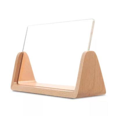 China Photo frame horizontal photo frame decorative view photo simple solid wood vertical version swing table home office desk and vertical frame for sale