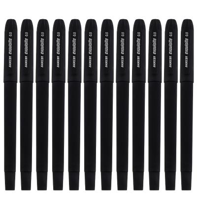 China Normal Top Stainless Gel Pen 0.5mm Diamond Gel Tip Black Rubber Ink Pen for sale