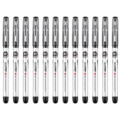 China Full size 0.28mm half nib gel pen with metal clip student gel ink pen for sale