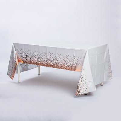 China Oilproof Disposable Party Tablecloth 4ft 6ft White Disposable Table Covers for sale