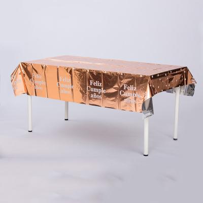 China CPP Rectangle Disposable Party Tablecloth 2.4m Disposable Plastic Table Covers for sale