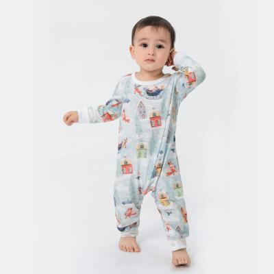 China Customized Matching One Piece Pajamas QUICK DRY Christmas Toddler Christmas Family Crew Unisex Baby Pajamas for sale