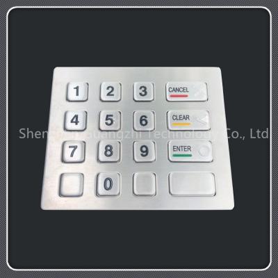 Chine Clavier numérique résistants, clavier numérique principal de la poussière 16 de distributeur automatique d'acier inoxydable à vendre