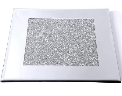 China Viable wholesale crystal silver diamond square mats and pads Home Use Items for sale