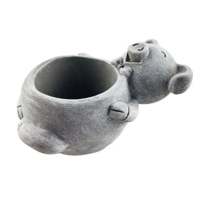 China Small Bohemian Hog Shape Cement Simple Fleshy Cement Pots Hydroponic Pots Small Bohemian Flower Pot for sale