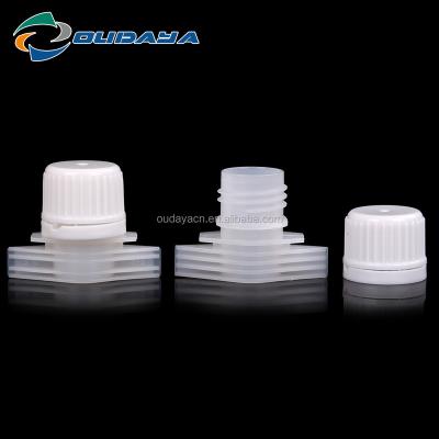 China Non Spill 16mm Factory Hot Selling For Drinking Bottle Colorful Plastic Nozzle Spout with cap for sale