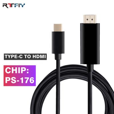 China COMPUTER USB TYPE C to HDMI Cable 4K 60HZ USB TYPE-C Adapter to HDMI Male Display Adapter for Macbook Pro Type-C to HDMI for sale