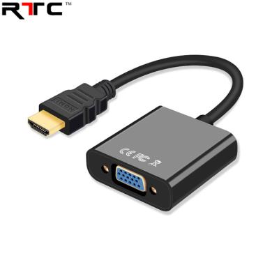 China COMPUTER HDMI A male to VGA female dongle with audio cable to adapter HDMI to VGA cable for sale