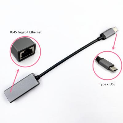 China COMPUTER Factory Wholesale USB Direct Type C to RJ45 LAN Network Ethernet Gigabit Hub Converter Adapter Type C to Ethernet Adapter for sale