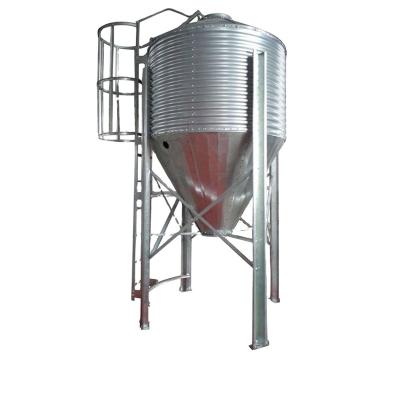 China Factory Steel 10-50 Ton Corrugated Galvanized Small Silo For Pig Chicken Poultry Feed for sale