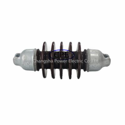 China Linha de alta tensão Rod Porcelain Suspension Insulator Brown longo à venda