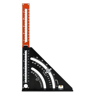 China Aluminum Alloy 6 Inch Folding Triangle Ruler, Multi-angle Measuring Aluminum Alloy Multifunctional Woodworking Tools Speed Square for sale