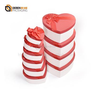 China Chinese Manufacturer Hot Sale Handmade Empty Heart Shape Gift Box Recyclable With Ribbon for sale