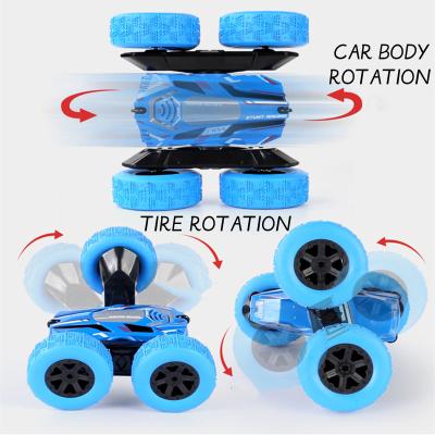 China New Electric Car Auto Toy Remote Control Car Double Back Sided Music Lights Rc Radio Control Rotating Drift High Speed Toys for sale