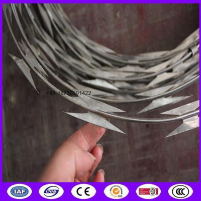 China High Security Stainless Steel 316 cbt-65 outside coil diameter 450 mm , 600mm , 900mm razor barbed wire for ship usage for sale