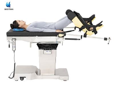 China Elektrische hydraulische radiolucente bedieningstafel extra lage hoogte voor C-ARM en X-RAY Te koop