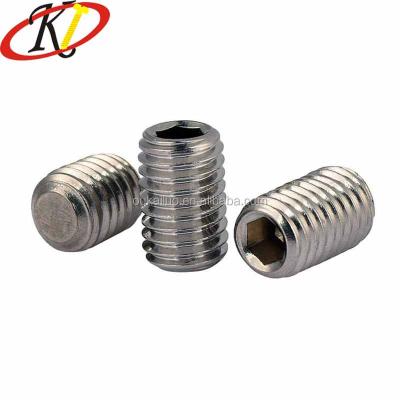 China Stainless Steel M8 M9 M10 Stainless Steel Set Screw Hex Socket Worm Grub Screw for sale