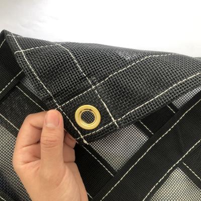 中国 10オンス ブラック 透気型 1000D*1000D PVC メッシュ タール布 トラック用 販売のため