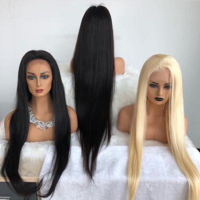 China 613 Straight Lace Front Wig Brazilian Straight Pre Plucked 13x4 Blonde Lace Front Wigs Remy Transparent Lace Front Wig 180% Human Hair for sale