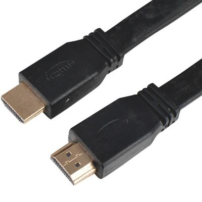 China Ultra High Speed 18Gbps 3D Multimedia Gold Plated Connectors 1.4 4K*2K Audio Black Version 1.5m Ethernet Cable Flat for sale