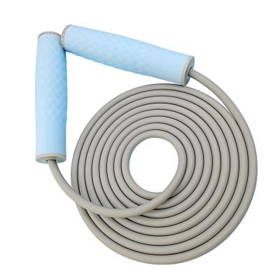 China High Speed Silicone Logo Adjustable Skipping Rope Fitness Custom Gym Training for sale